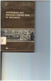 Kedudukan Penerapah Hukum Adat Di Indonesia