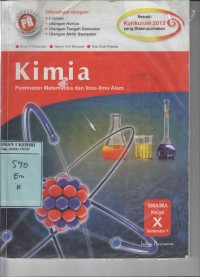 Kimia Peminatan Matematika dan Ilmu-ilmu Alam SMA/MA Kelas X Semester 1