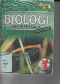 Biologi untuk SMA/MA Kelas X