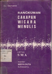 Rangkuman Cakapan Wicara Menulis